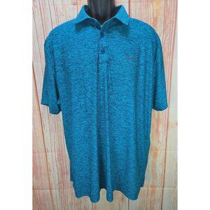 Under Armour Mens HeatGear Blue Polo Shirt XL Loose Fit